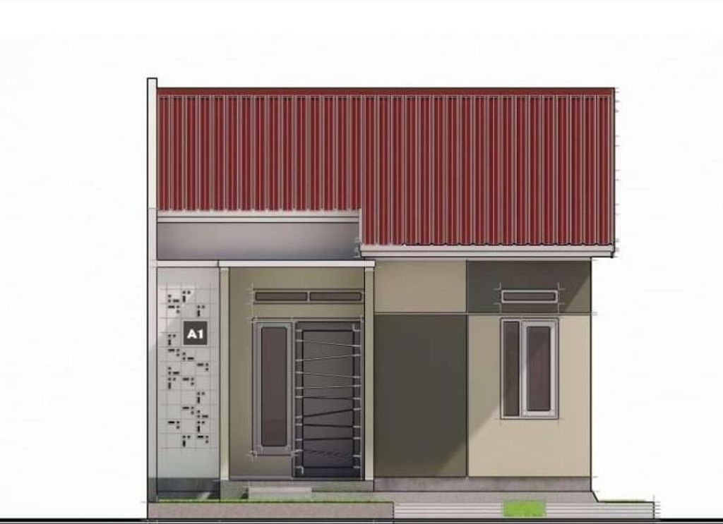 foto tampak rumah tipe 36 perumahan VILLA INDAH PESOUHA