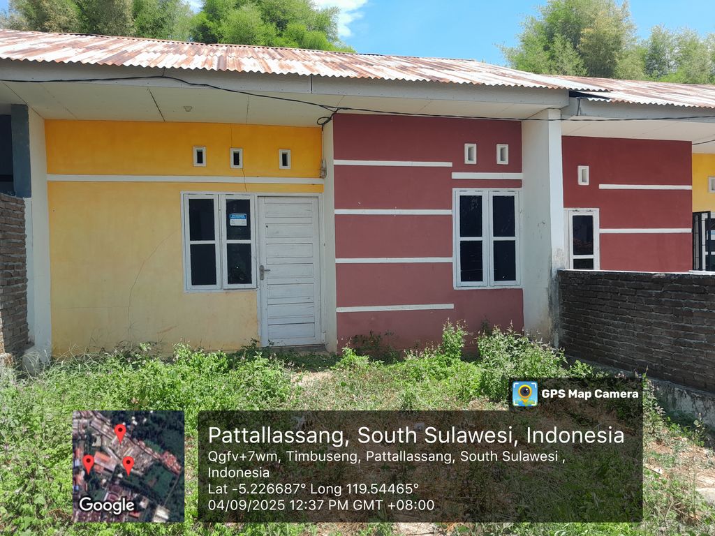 foto tampak rumah tipe 36(173) perumahan Villa Pattallassang Indah 3 Tahap 3