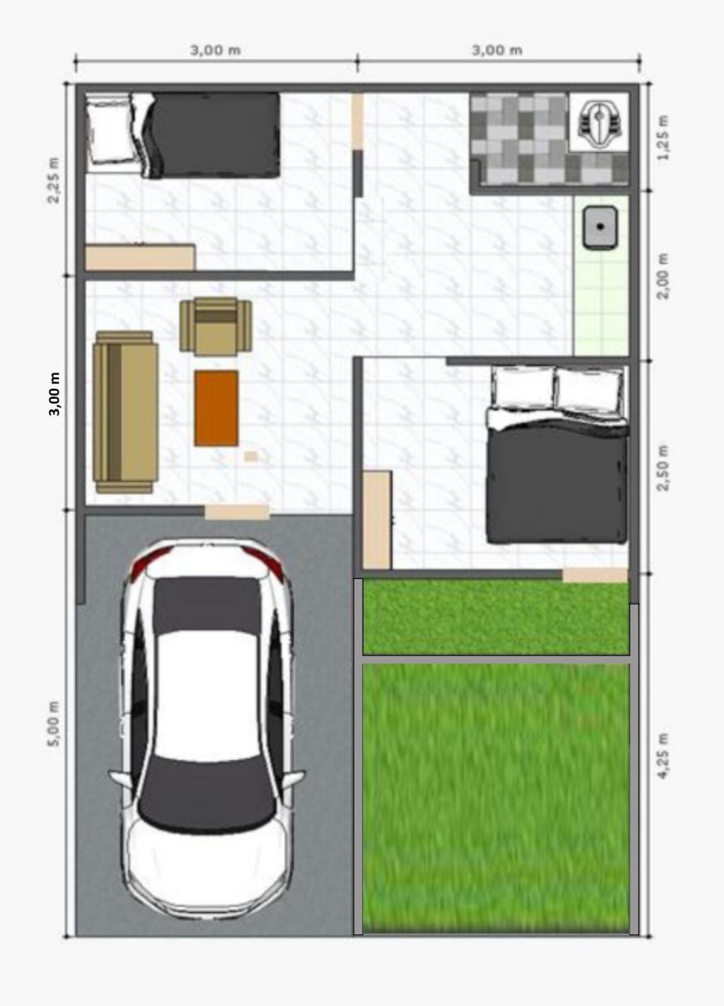 foto denah rumah tipe 33/60 perumahan INDO REGENCY
