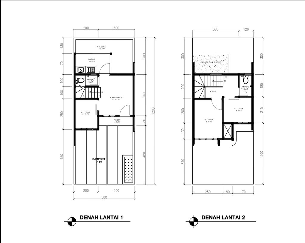 foto denah rumah tipe 43 Compact 3 Kamar HC (485) perumahan G-Land Ciwastra Park 2