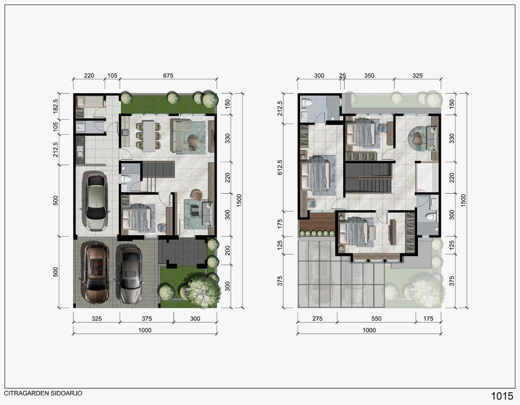 foto denah rumah tipe EYRE perumahan CITRAGARDEN T2