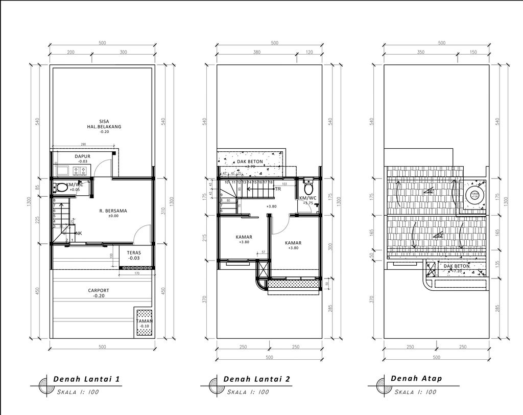 foto denah rumah tipe 38 Compact High Ceiling (2KT) (378) perumahan Griya Pataruman Asri 3