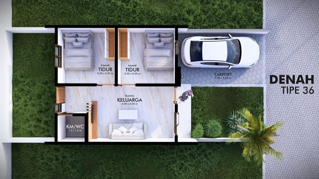 foto denah rumah tipe 36 perumahan RUMAH KITA