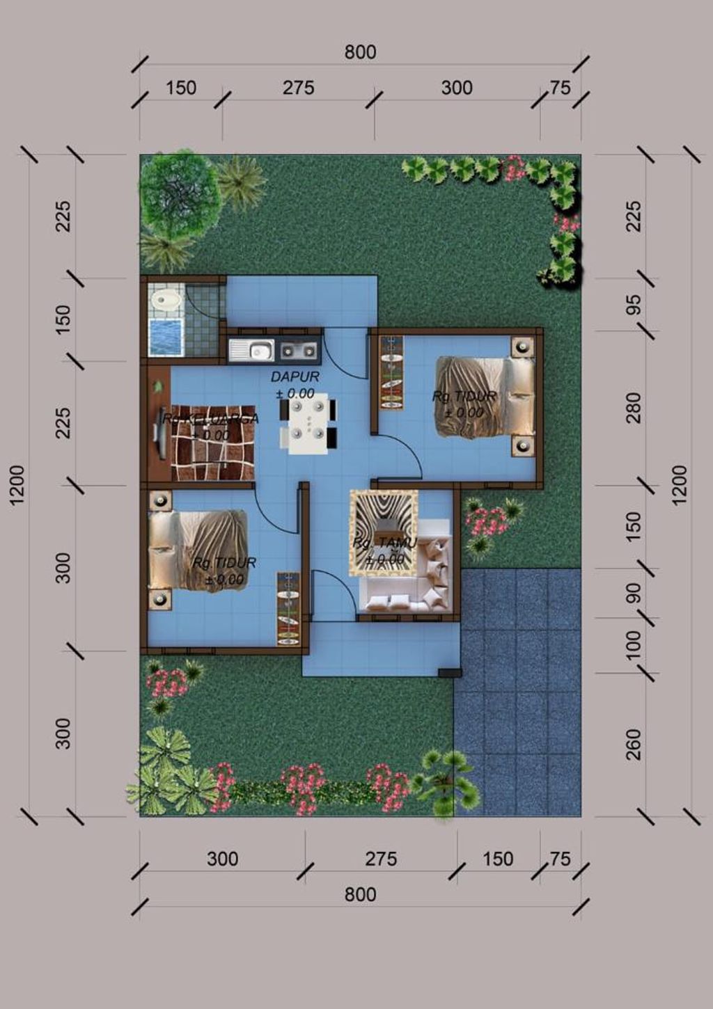 foto denah rumah tipe Meranti Ahsan Residence II perumahan Meranti Ahsan residence II