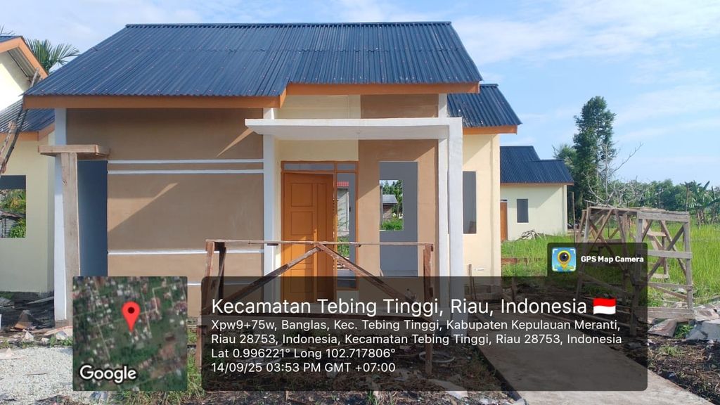 foto tampak rumah tipe Meranti Ahsan Residence II perumahan Meranti Ahsan residence II