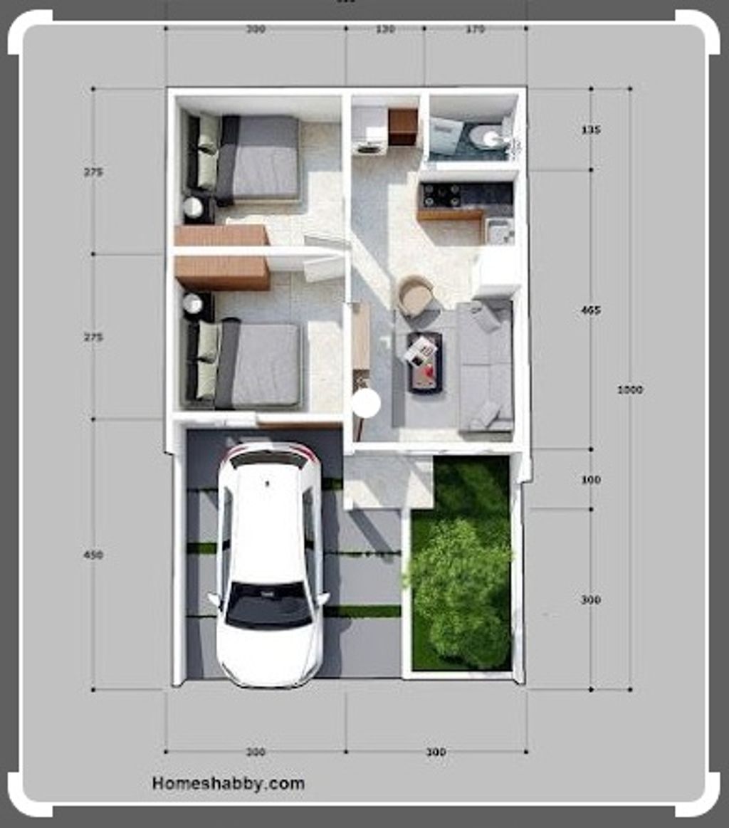 foto denah rumah tipe 36 terbaru perumahan Bata Merah Indah 2