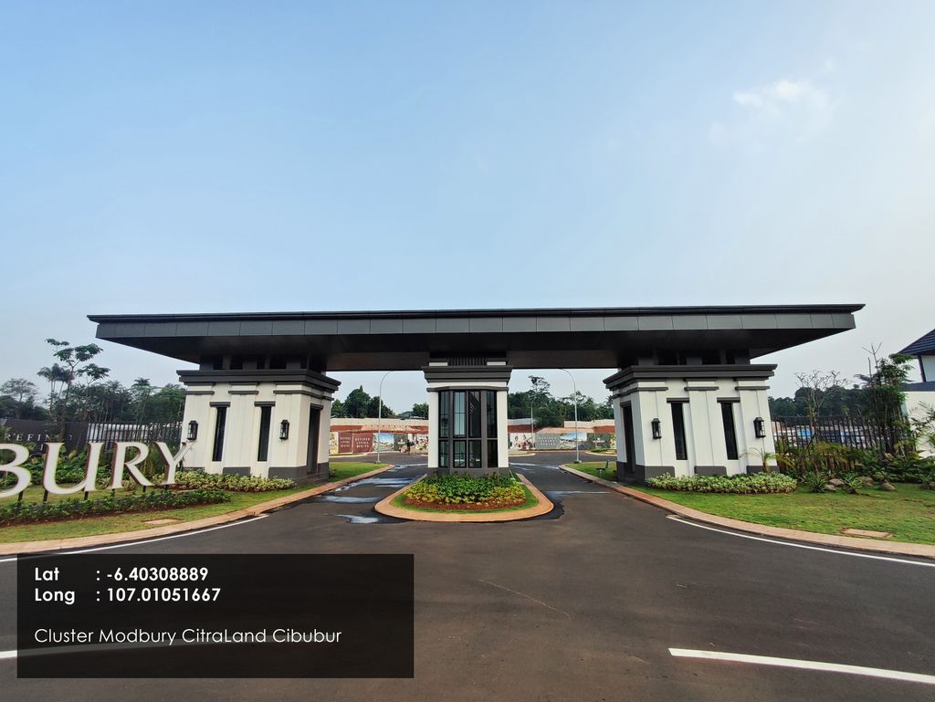 foto gerbang perumahan CITRALAND CIBUBUR CLUSTER MODBURY