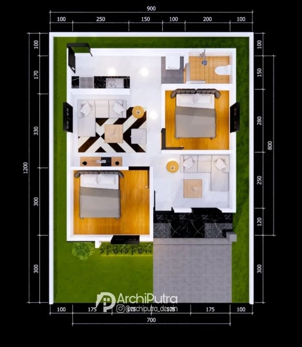 foto denah rumah tipe 36 perumahan GRIYA MULIA II