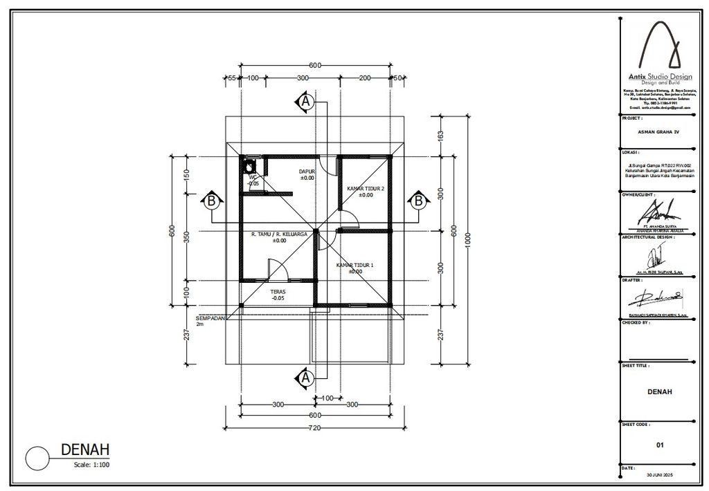 foto denah rumah tipe 36 perumahan KOTA ASMAN GRAHA 4