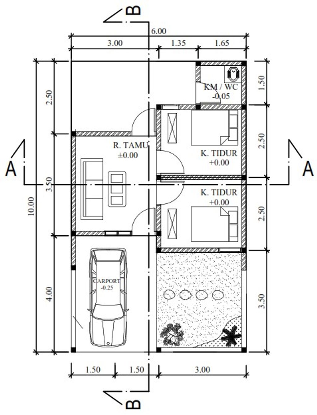 foto denah rumah tipe 30 perumahan GREEN VIEW BONDOWOSO TAHAP 3