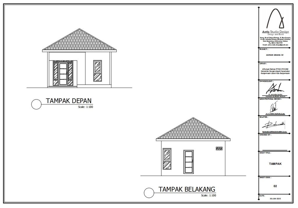foto tampak rumah tipe 36 perumahan KOTA ASMAN GRAHA 4
