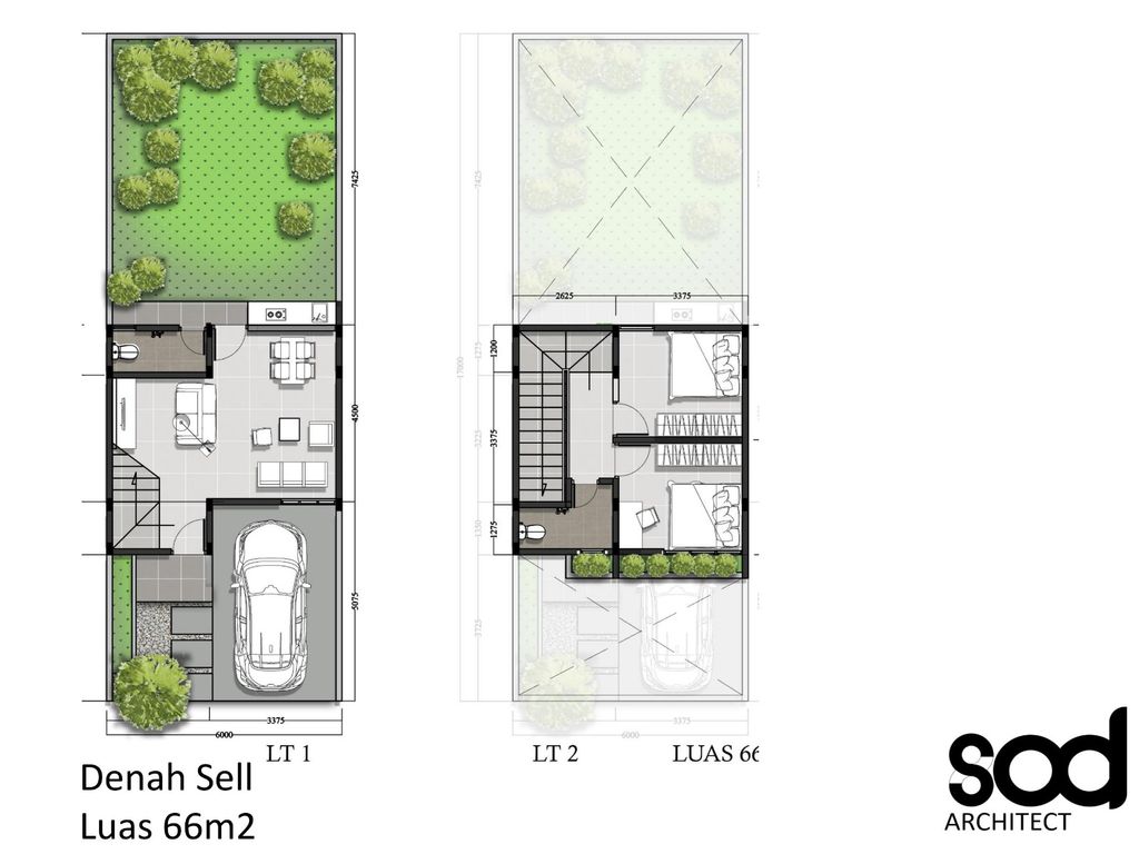 foto denah rumah tipe Townhouse perumahan ORLANDO AVENUE
