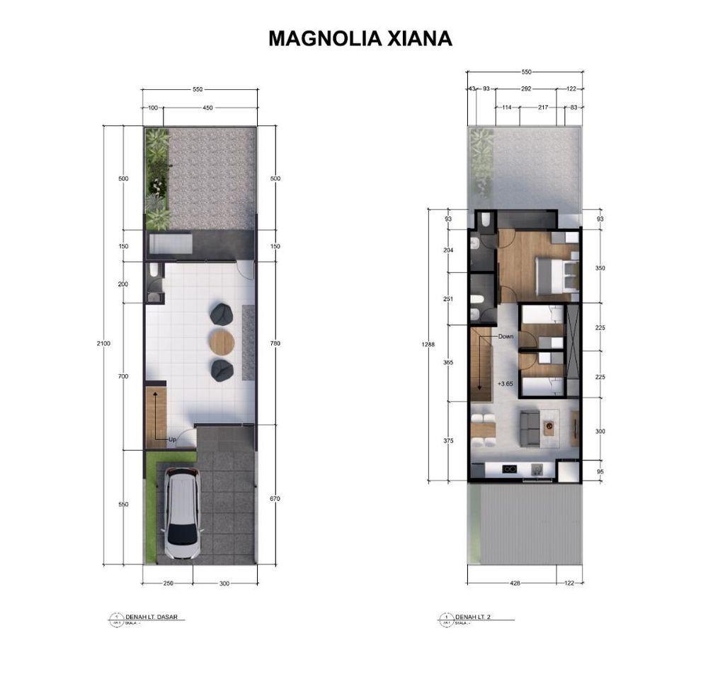 foto denah rumah tipe 113/116 d perumahan BUMI ADIPURA CLUSTER MAGNOLIA XIANA