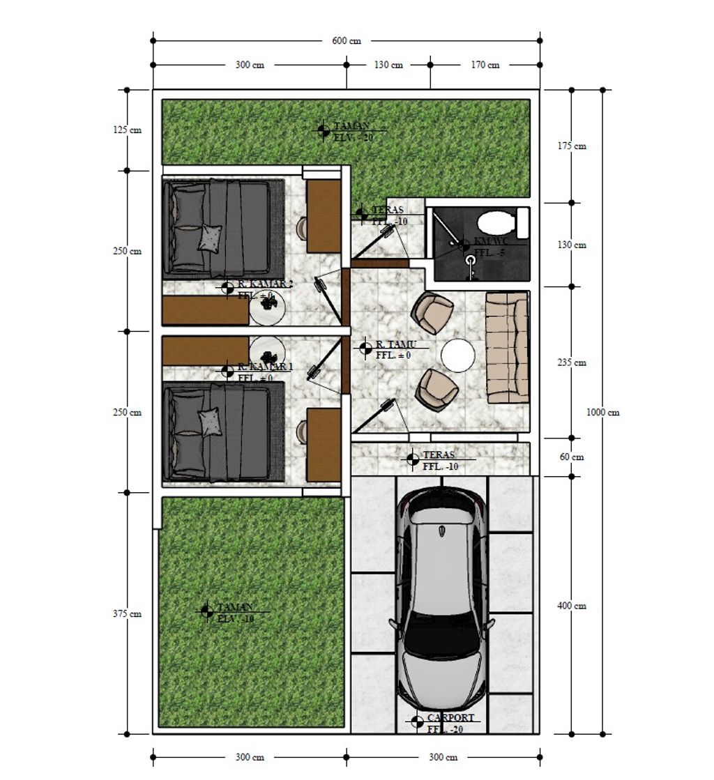 foto denah rumah tipe 27/60 perumahan Bumi Mataram Residence 1