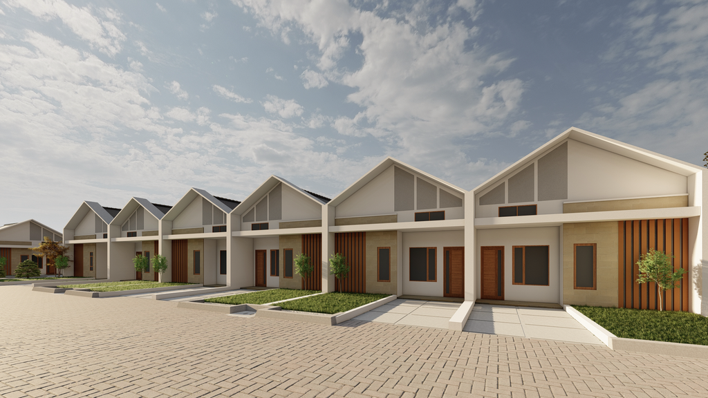 foto tampak rumah tipe 36/69 perumahan Puri Gracia Asri