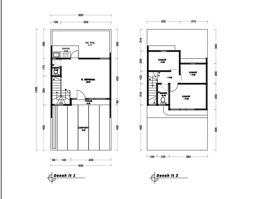 foto denah rumah tipe 57 Compact High Ceiling (3KT) (644) perumahan G-Land Ciwastra Park 2