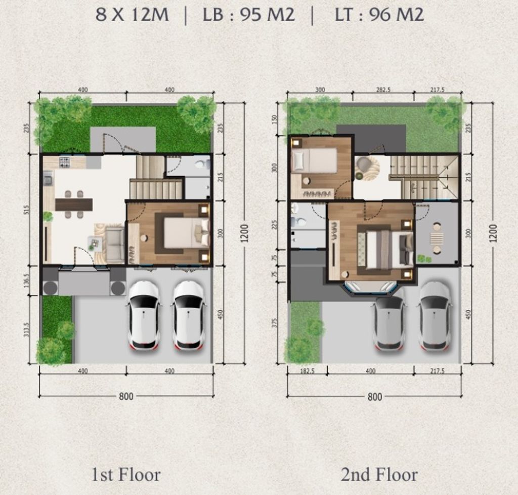 foto denah rumah tipe LEBAR 8 MODBURY 3A perumahan CITRALAND CIBUBUR CLUSTER MODBURY
