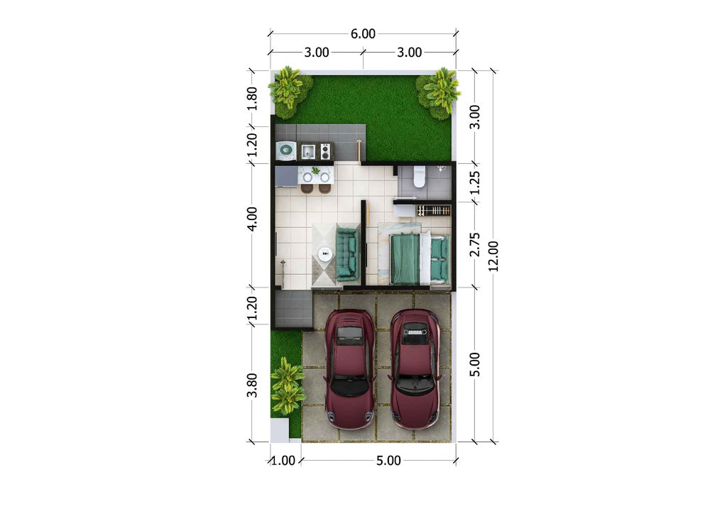 foto denah rumah tipe NEO ALEXA perumahan GRAND ALEXANDRIA 2