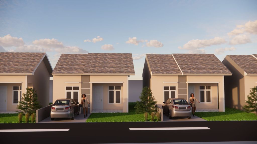 foto tampak rumah tipe 36 perumahan PERUMAHAN A99 CORP LAND TAHAP 4