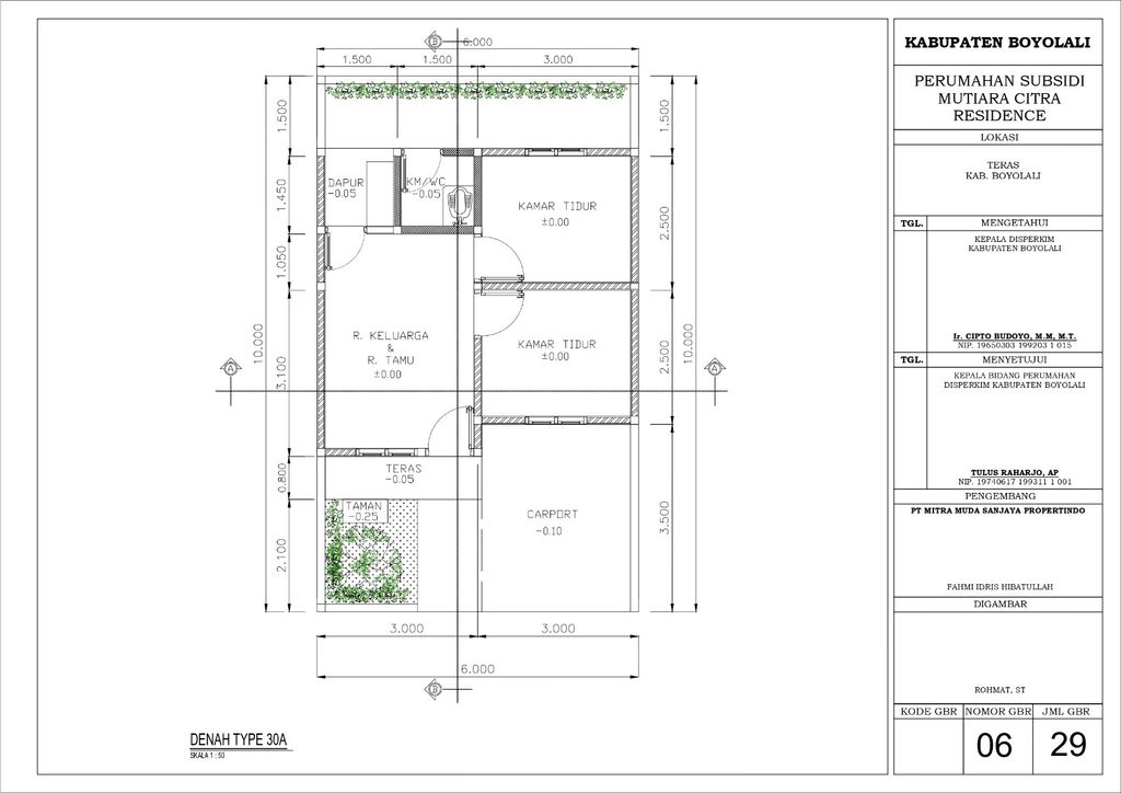foto denah rumah tipe 30 perumahan PERUMAHAN MUTIARA CITRA RESIDENCE 2