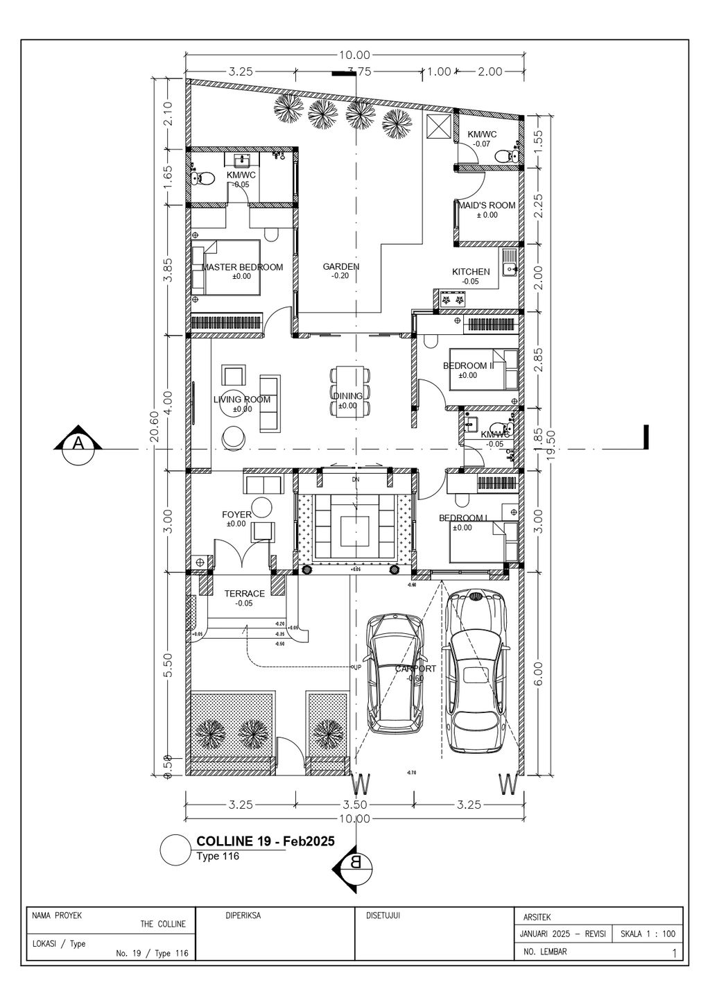 foto denah rumah tipe T. 116/200 perumahan THE COLLINE