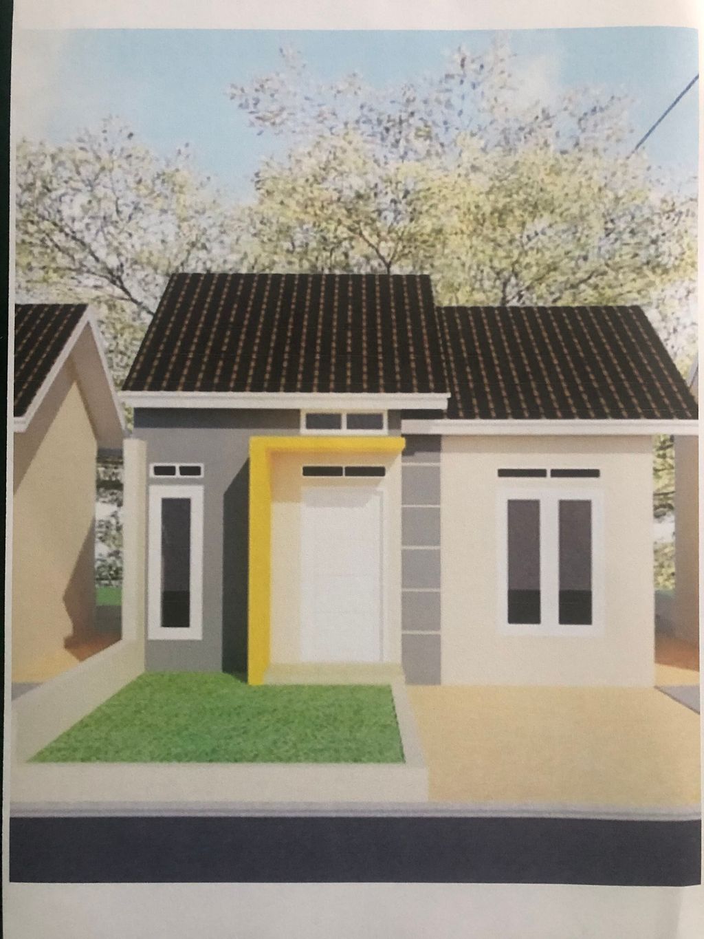foto tampak rumah tipe 36 perumahan SUTRA RESIDENCE 3