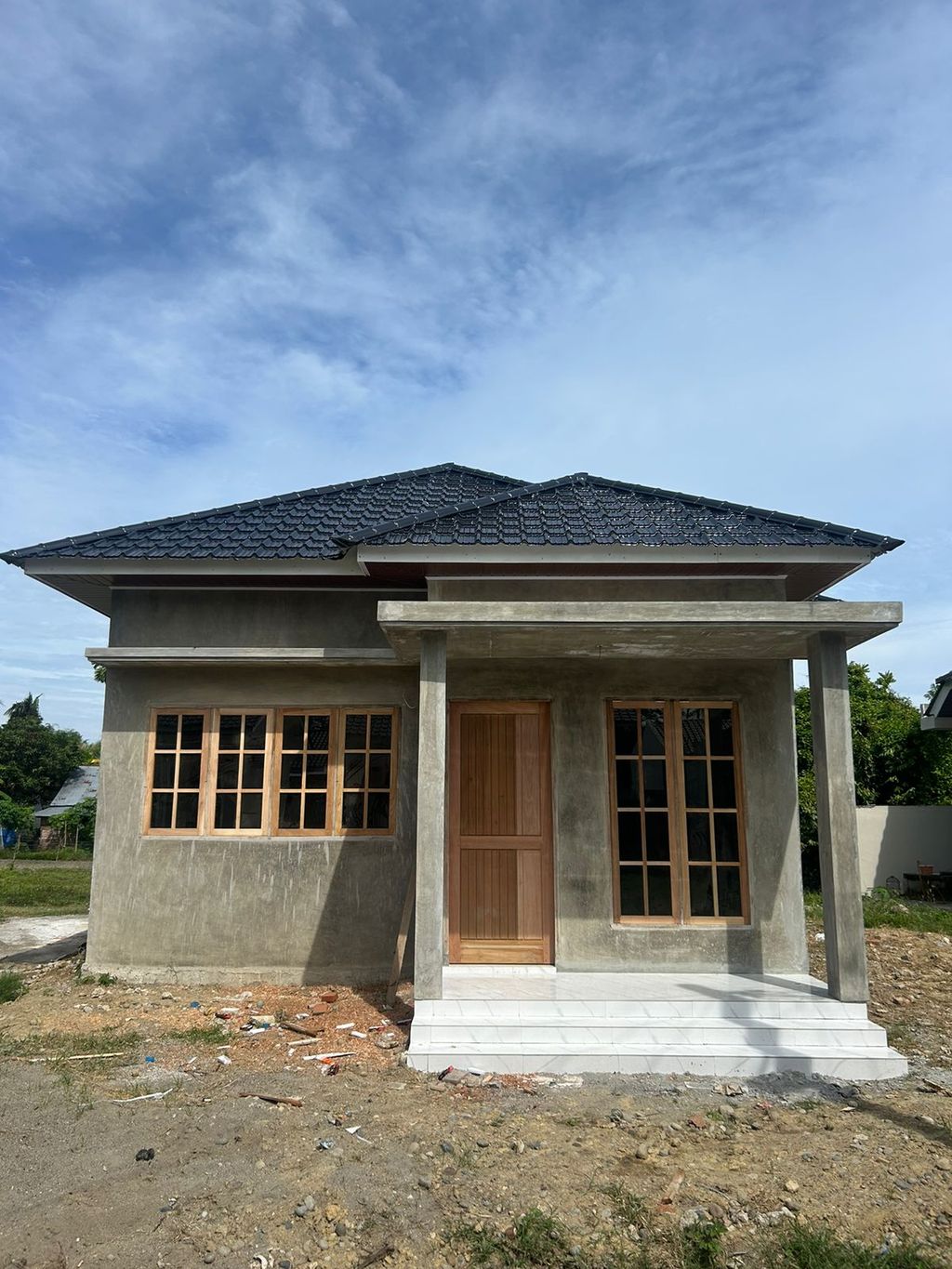 foto tampak rumah tipe 36 perumahan MOSAN RESIDENCE