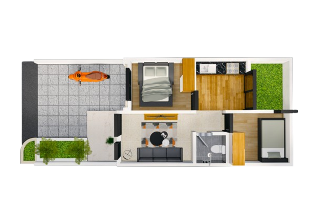 foto denah rumah tipe 40/72 perumahan PESONA SERNIA RESIDENCE