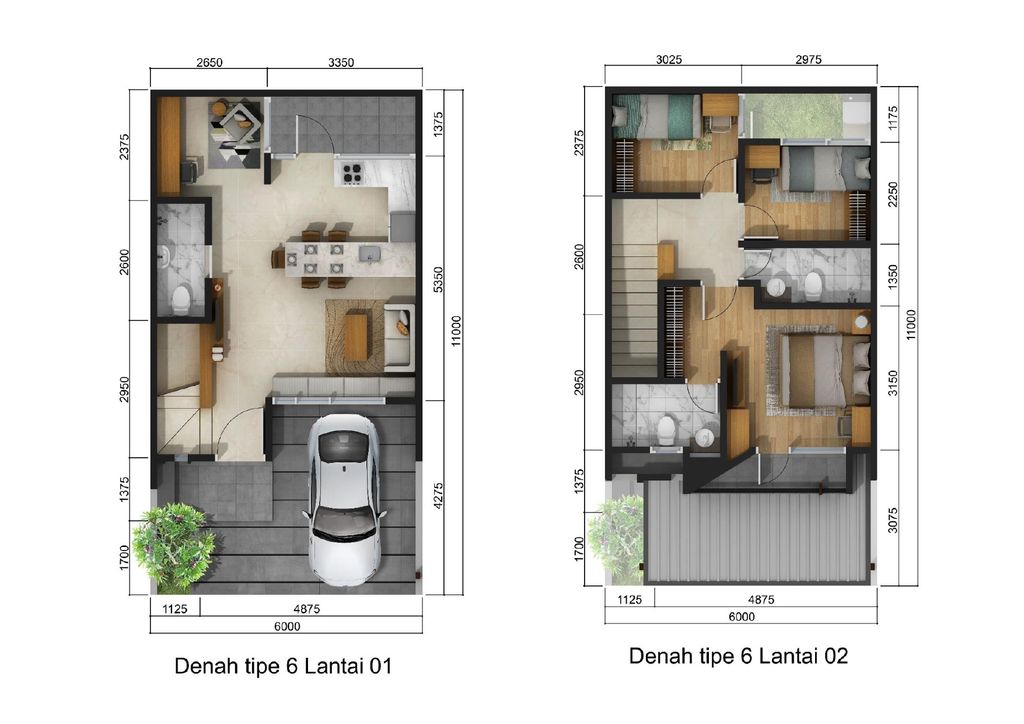foto denah rumah tipe ASTA NON STD 3 perumahan Avana Residence