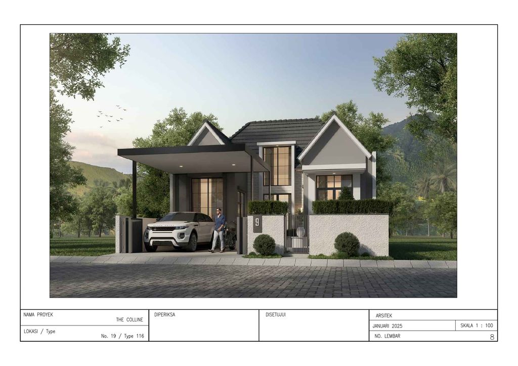 foto tampak rumah tipe T. 116/200 perumahan THE COLLINE