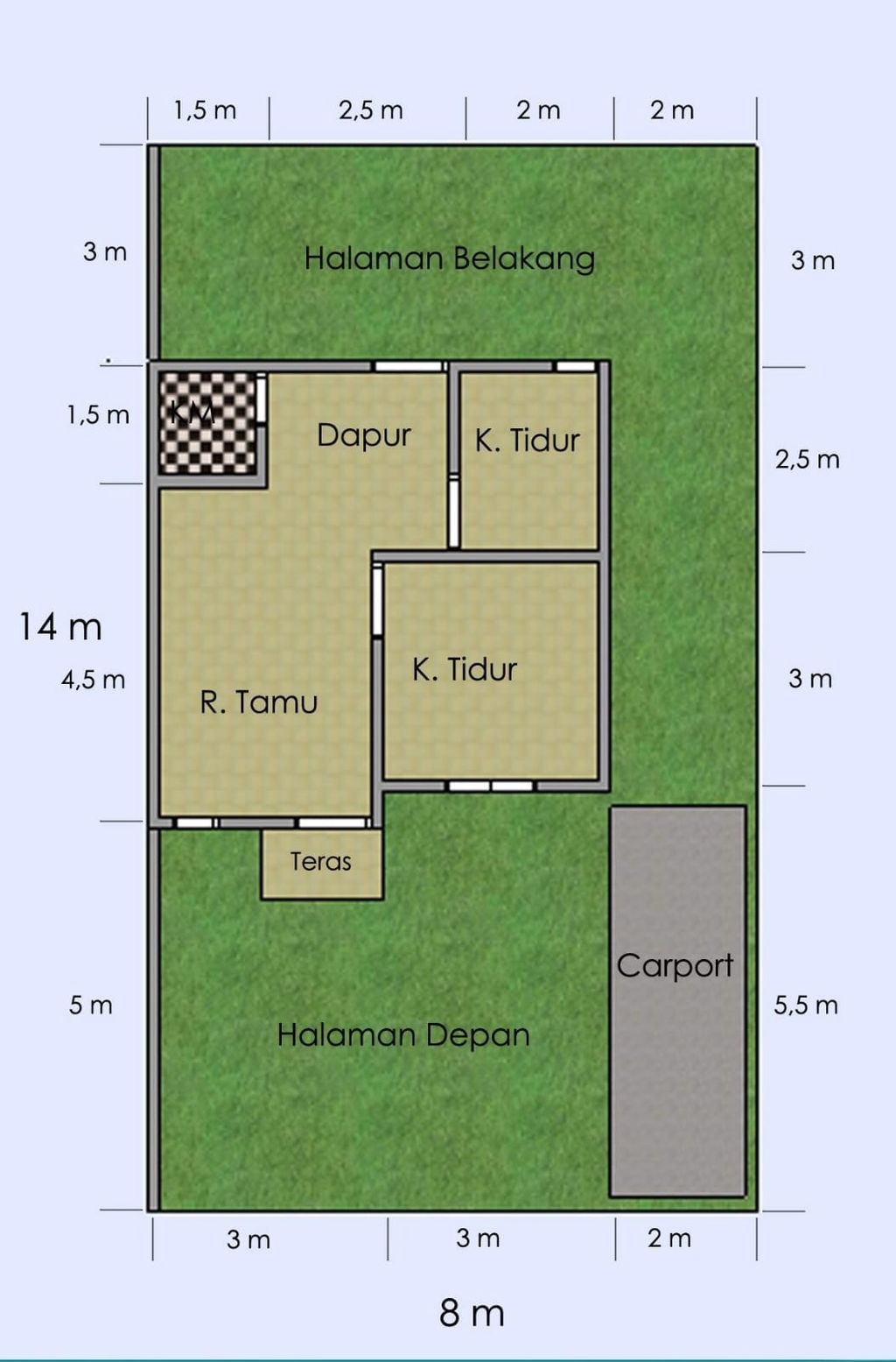 foto denah rumah tipe 36 perumahan SUTRA RESIDENCE 3