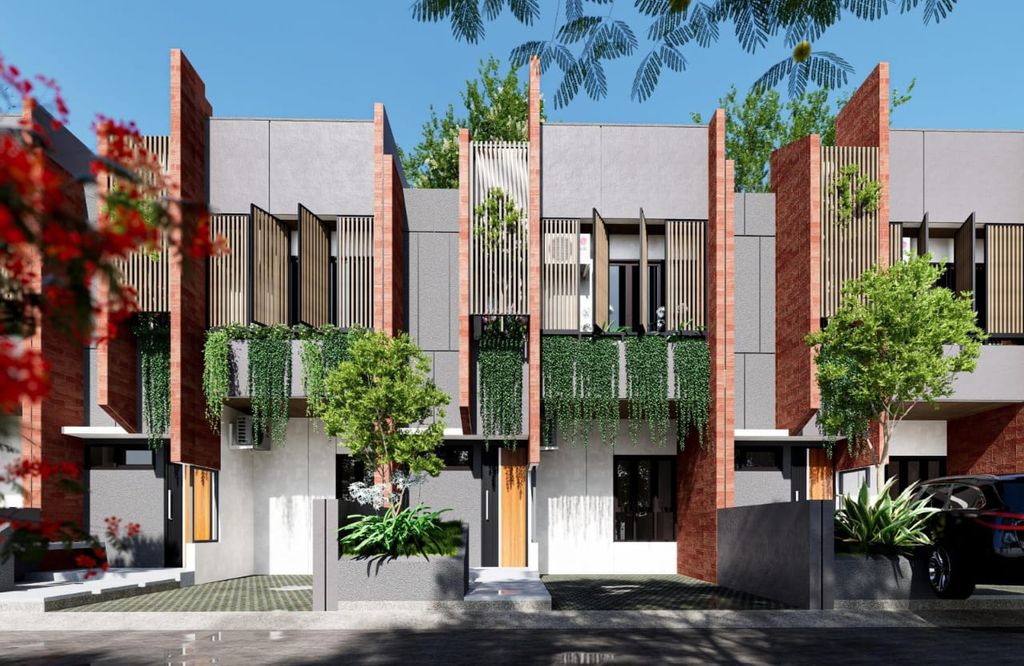 foto tampak rumah tipe TOWNHOUSE perumahan ORLANDO AVENUE 2