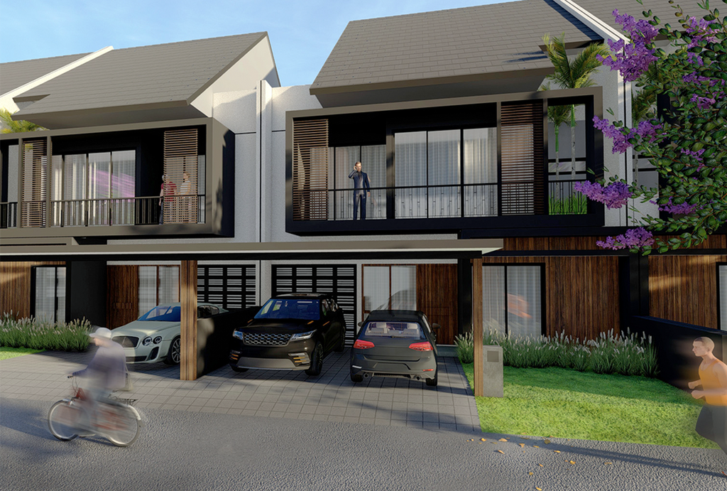 foto tampak rumah tipe Daniel A perumahan Raffles Residence Tahap 2