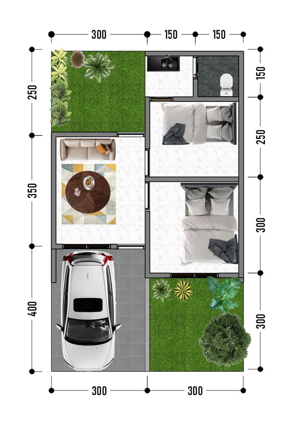 foto denah rumah tipe Scandinavian Royal Village Karangtengah perumahan Perumahan Royal Village Karangtengah