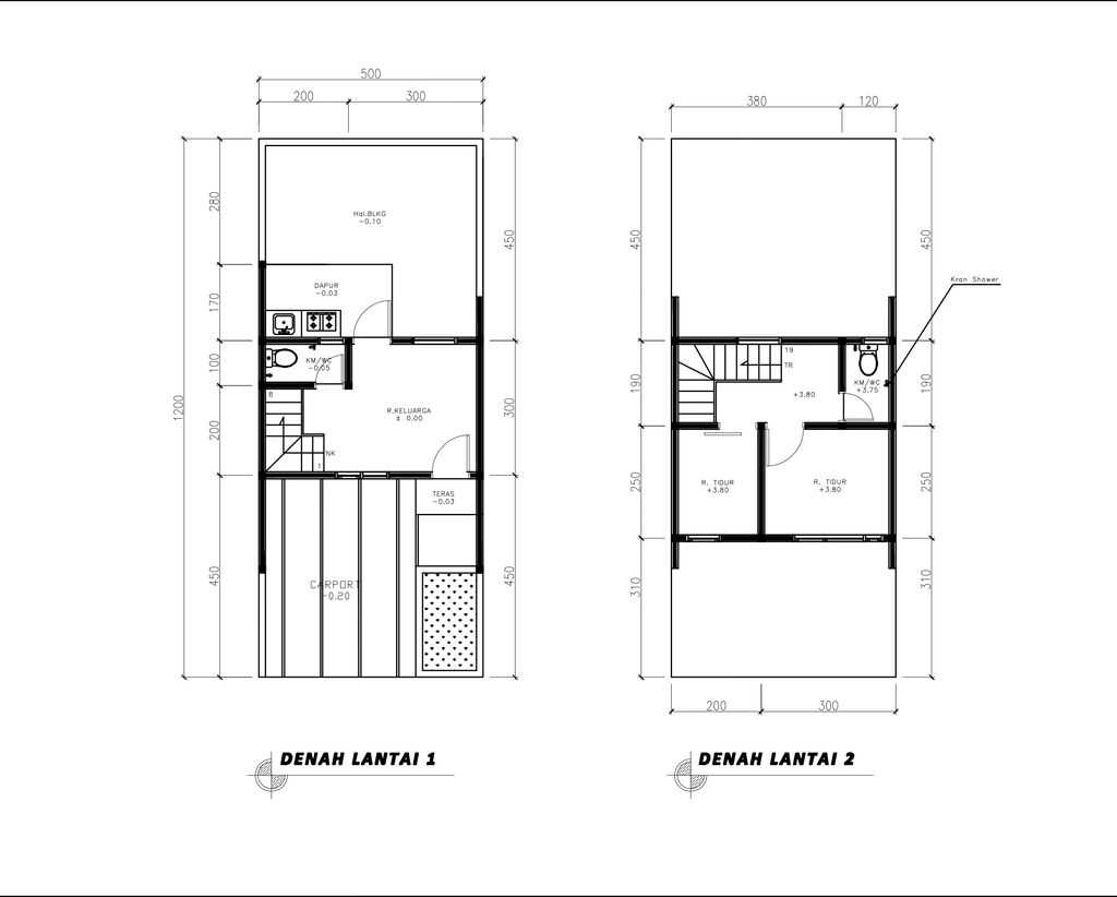 foto denah rumah tipe 38 Compact (2 kamar) (425) perumahan G-Land Canola Residence