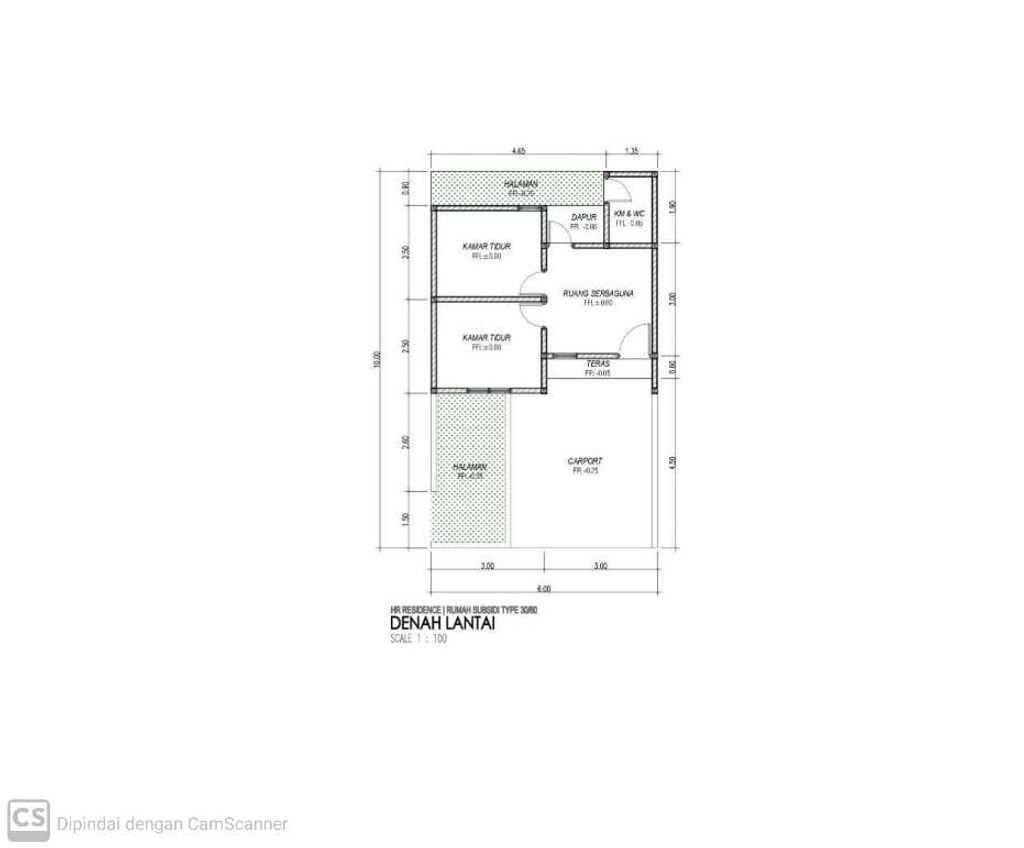 foto denah rumah tipe 27 perumahan HR RESIDENCE TAHAP 2