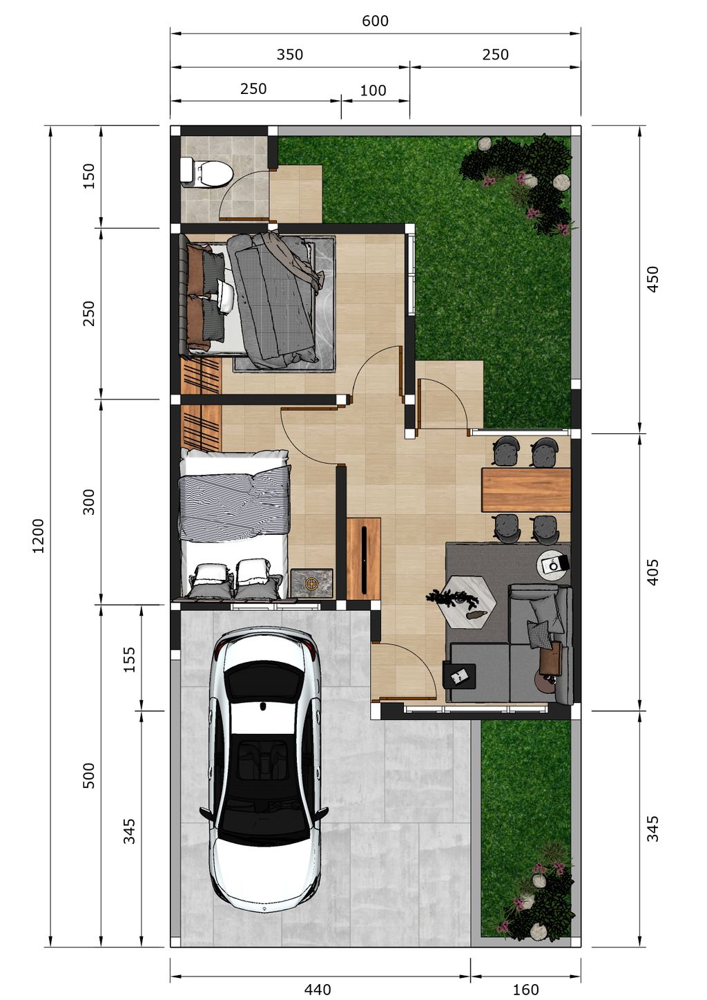 foto denah rumah tipe Lavender New perumahan KHAYANGAN RESIDENCE