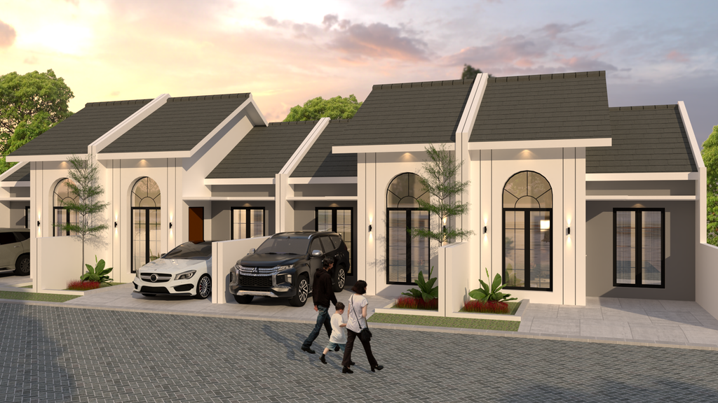 foto tampak rumah tipe Pinus perumahan KHAYANGAN RESIDENCE