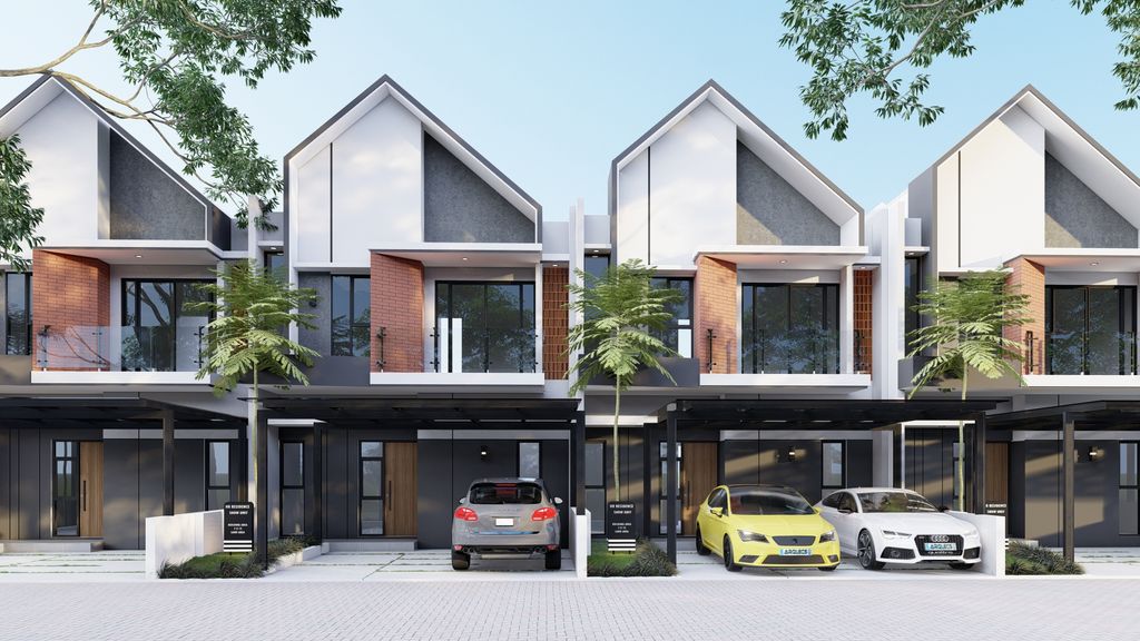 foto tampak rumah tipe ALAMANDA perumahan HR RESIDENCE TAHAP 2