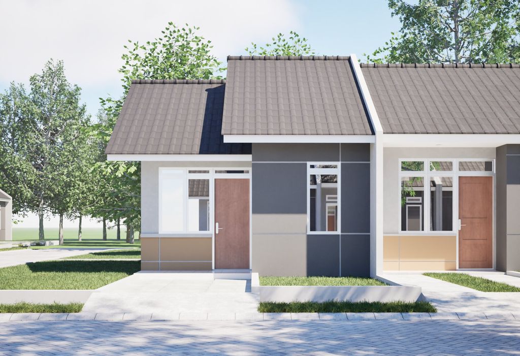 foto tampak rumah tipe SUBSIDI HOOK  L 88 m perumahan LOGAM BANGUN SETIA - 2