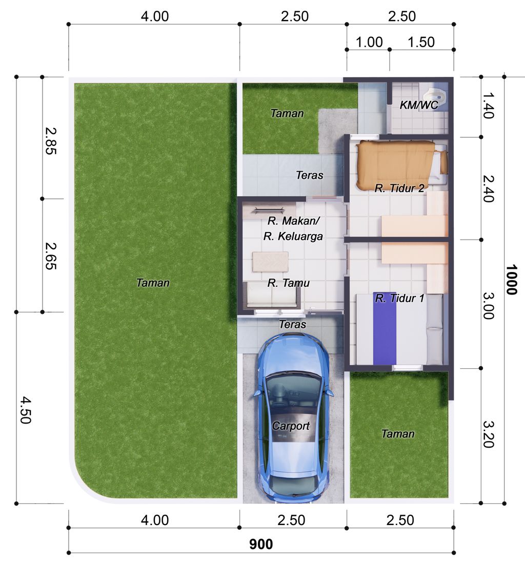 foto denah rumah tipe SUBSIDI HOOK  L 88 m perumahan LOGAM BANGUN SETIA - 2
