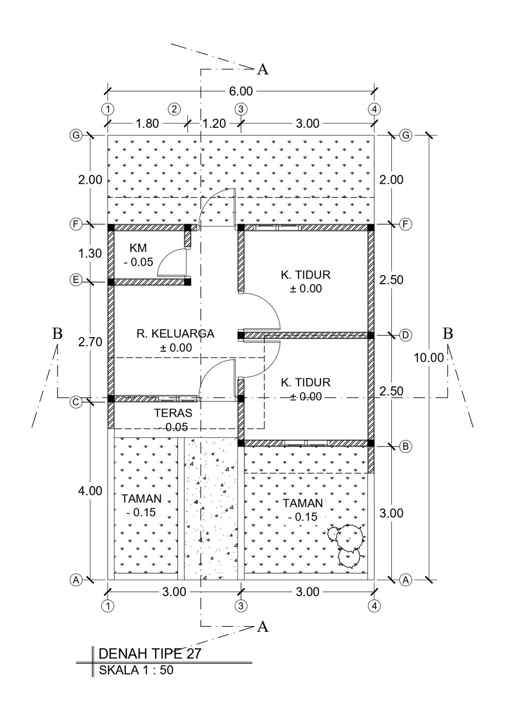 foto denah rumah tipe 27 perumahan PERUMAHAN PRIMA GARDEN 5