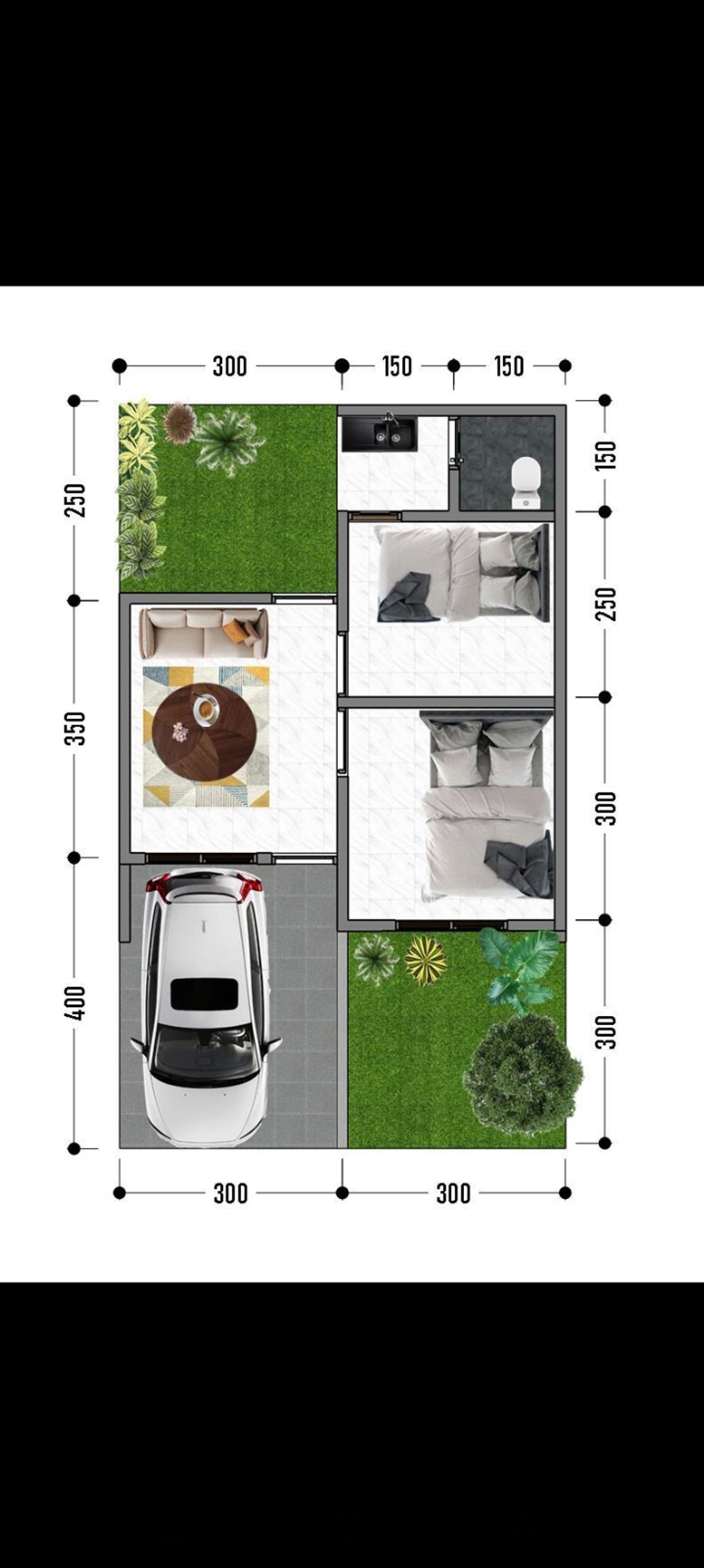 foto denah rumah tipe 30 perumahan Perumahan Royal Village Karangtengah