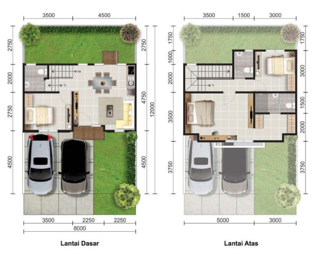 foto denah rumah tipe LATIGO 1/02 perumahan CARRILLO RESIDENCE