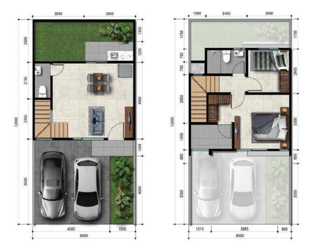 foto denah rumah tipe CHILL2 perumahan FORTUNE GROOVE GRAHA RAYA