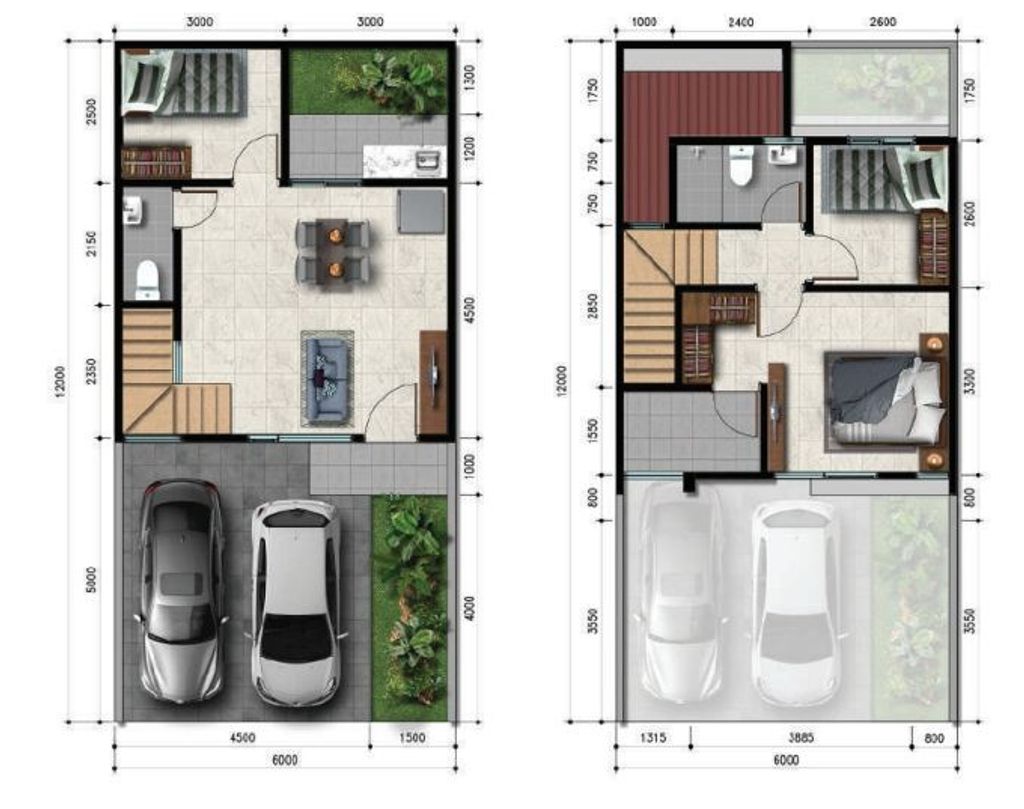 foto denah rumah tipe CHILL3 perumahan FORTUNE GROOVE GRAHA RAYA