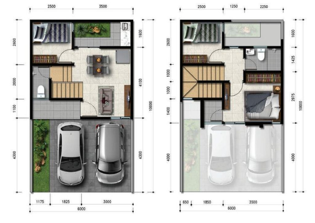 foto denah rumah tipe FLOW3 perumahan FORTUNE GROOVE GRAHA RAYA