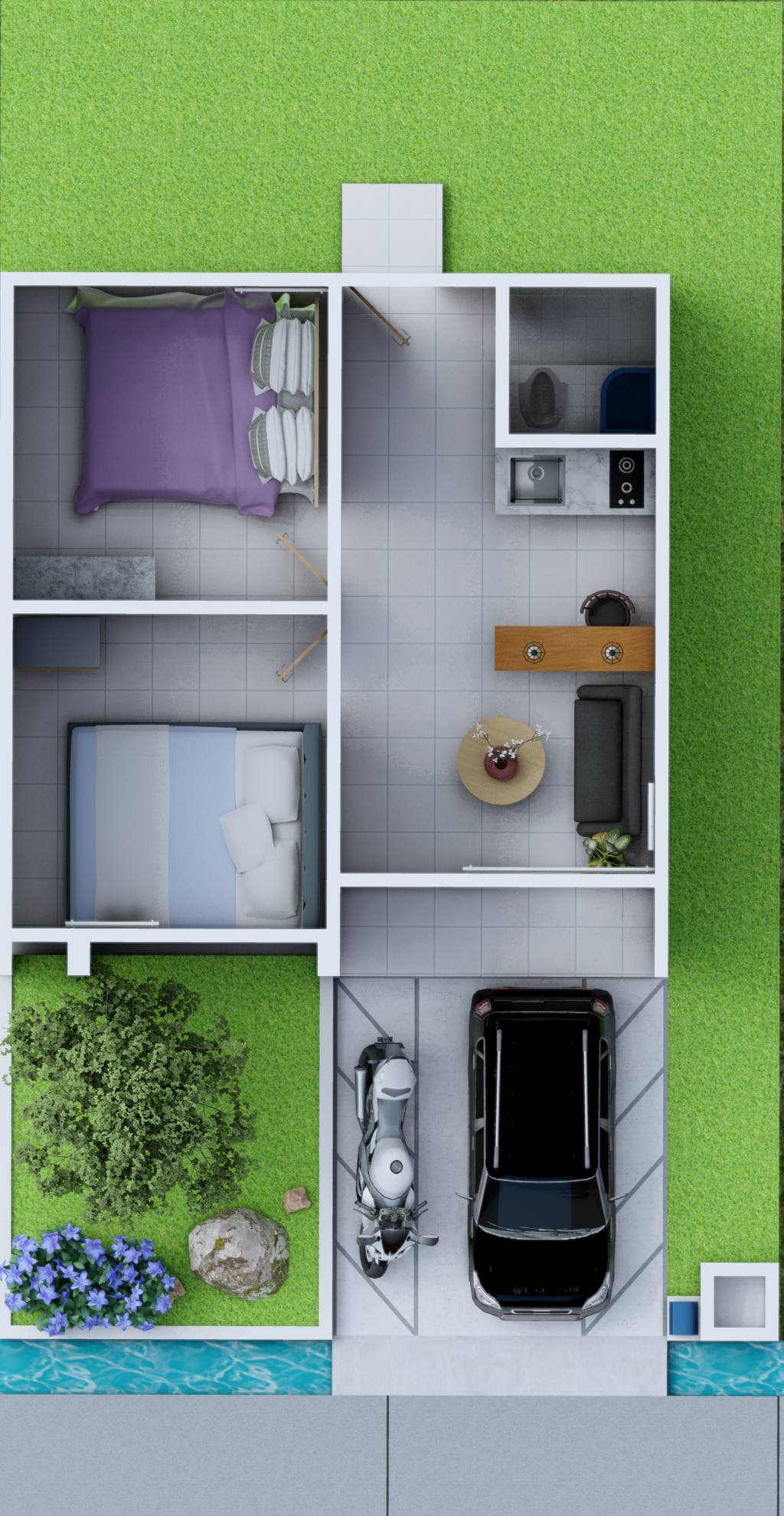foto denah rumah tipe SS Premium 3 Gandus perumahan SS PREMIUM 3 GANDUS
