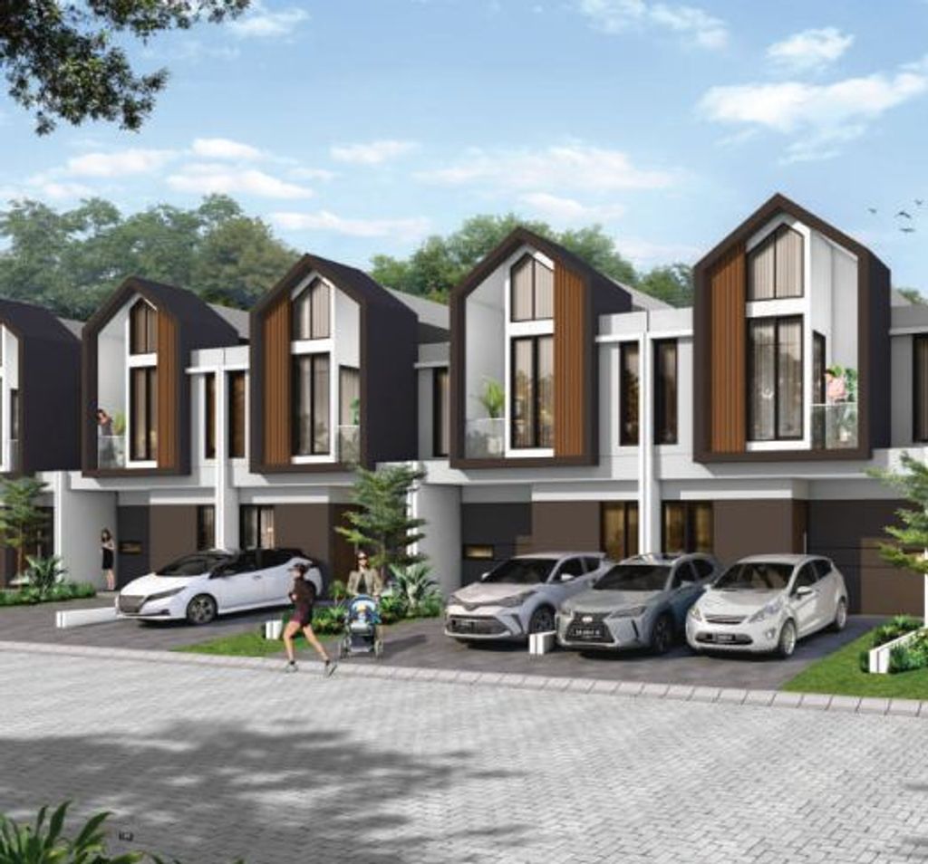 foto tampak rumah tipe FLOW3 perumahan FORTUNE GROOVE GRAHA RAYA