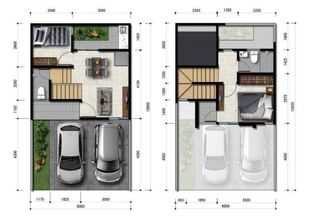 foto denah rumah tipe FLOW2 perumahan FORTUNE GROOVE GRAHA RAYA